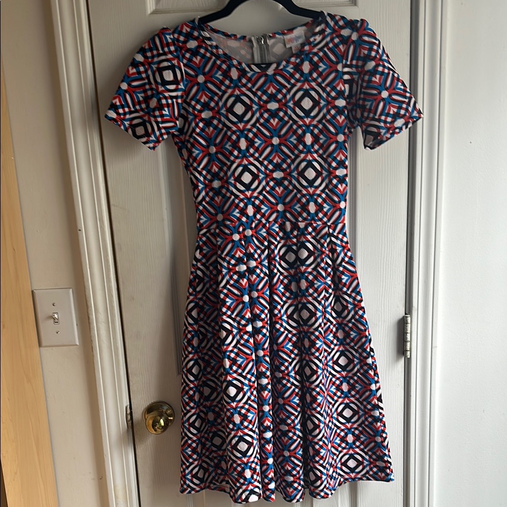 Vibrant Geometric Pattern Dress - Picture 2 of 4